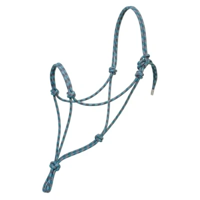 Abbildung von Weaver Leather Silvertip Nr. 95 Seilhalfter, mittelgroß, Grau/Königsblau/Marineblau/Türkis