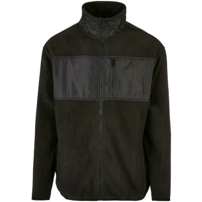 Abbildung von Urban Classics Patched Micro Fleecejacke, Herren, Größe: Small, Black