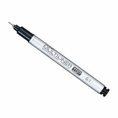 Abbildung von COPIC Multiliner SP 0,1 mm, Black, Aluminium Fineliner mit einer feinen Spitze und wasserbeständiger Pigmenttinte