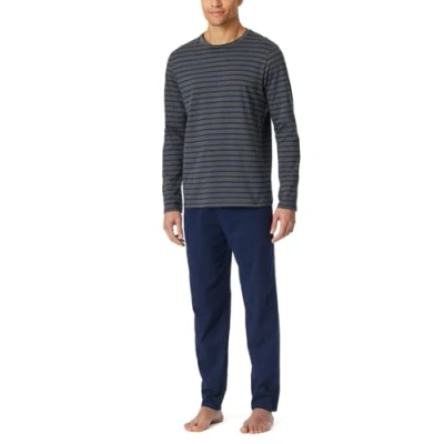 Abbildung von Schiesser Herren Schlafanzug lang Nightwear Set Pyjamaset, anthrazit_182197, 50