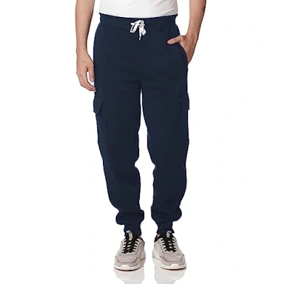 Abbildung von Southpole Herren Active Basic Jogger Fleece Pants Jogginghose, Marineblau (Cargo), M