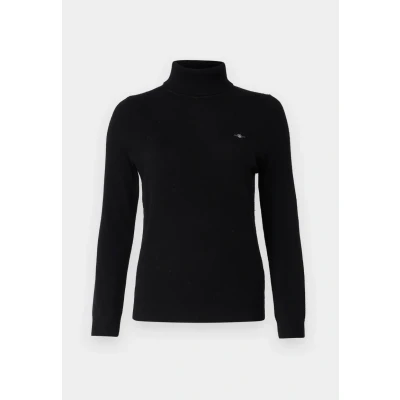 Abbildung von GANT Extrafine Rollneck Strickpullover, Damen, Größe: Small, Black