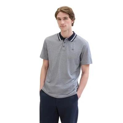 Abbildung von TOM Tailor Poloshirt, Herren, Größe: Medium, Navy white stripes