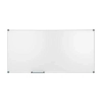 Abbildung von MAUL Whiteboard 2000 MAULpro 100 x 200 cm Magnetische Wandtafel aus Aluminium mit Stiftablage für Marker Trocken abwischbar Kratzfeste Oberfläche Quer und Hochformat Grau