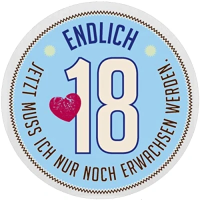 Abbildung von Fondant Tortenaufleger Tortenbild Geburtstag HAPPY BIRTHDAY / 18 GEBURTSTAG/ENDLICH K 44