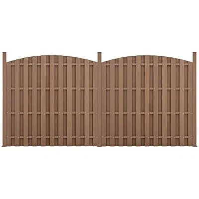 Abbildung von Sonnenschutz, neu.holz, blickdicht, WPC Gartenzaun Sichtschutz Windschutz Braun 185 x 376 cm
