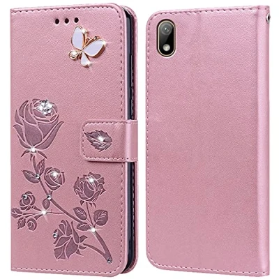 Abbildung von PKQTOP Hülle für Huawei Y5 2019/Honor 8S Handyhülle,Klappbar Tasche Case,Standfunktion,Kartenfach,Silikon Bumper,Stoßfeste Schutzhülle Cover