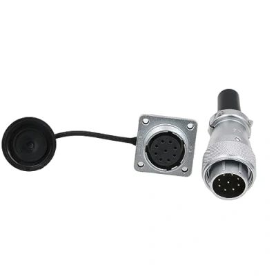 Abbildung von HangTon WS20 9 Pin Stecker männlich weiblich Aviation Circular Power Electrical Dustproof Industrial Metal Korrosionsbeständigkeit 18 AWG Draht 5A