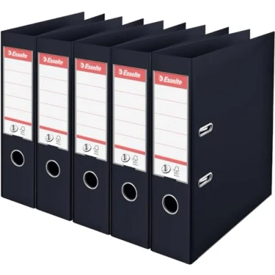 Abbildung von Esselte 162510 5 Stück Aktenordner A4 75 mm schwarz