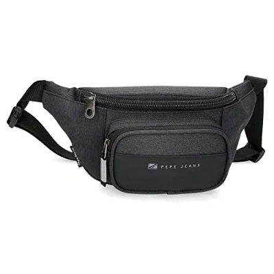Abbildung von Pepe Jeans Jarvis Gürteltasche mit Tasche, Schwarz, 30 x 13 5,5 cm, Polyester Details aus Kunstleder