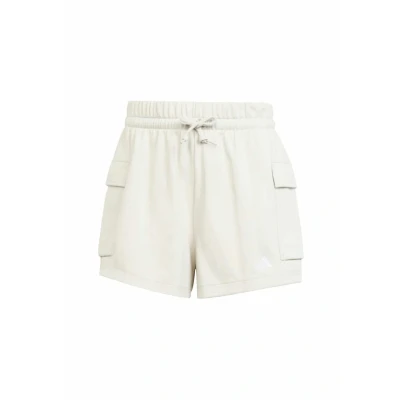 Abbildung von adidas Damen Essentials SMALL Logo French Terry Cargo Shorts, Wonder Alumina/White, L