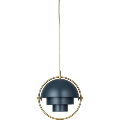 Abbildung von GUBI Hängeleuchte Multi Lite, Ø 27 cm, messing/dunkelblau