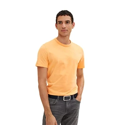 Abbildung von TOM TAILOR Herren Basic T Shirt aus Baumwolle