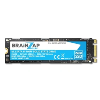 Abbildung von BRAINZAP 256GB M.2 NGFF SATA III SSD 6 GBit/s 500MB/s Lesen Schreiben Solid State Drive