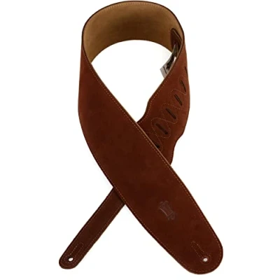 Abbildung von Levy&#039;s Leathers Wildledergurt für Gitarre oder Bass Breite 9 cm Braun (MS4 BRN)
