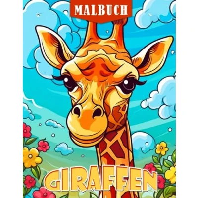 Abbildung von Giraffen Malbuch: Bildungsgeschenk für Kinder im Alter von 5 12 Jahren mit 40 entzückenden Malvorlagen zum Ausmalen und Spielen.