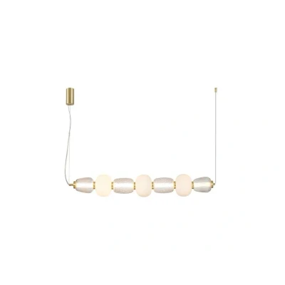 Abbildung von LOOM DESIGN LED Hängelampe Pearl 7, amber/gold, Glas, 110 cm