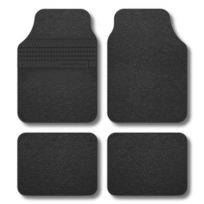 Abbildung von Goodyear GOD9018 Fußmattensatz Polyester vorne und hinten schwarz Universelle passform kfzteile, kfzteile24, bandel online, bandel, atp autoteile,