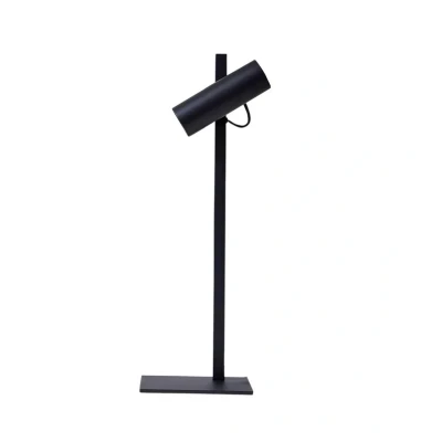 Abbildung von Lucande Tischleuchte Lysias, schwarz, Metall, Höhe 55cm