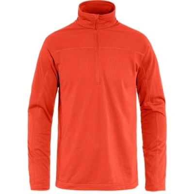 Abbildung von Fjallraven 87113 214 Abisko Lite Fleece Half Zip M Sweatshirt Herren Flame Orange Größe XL