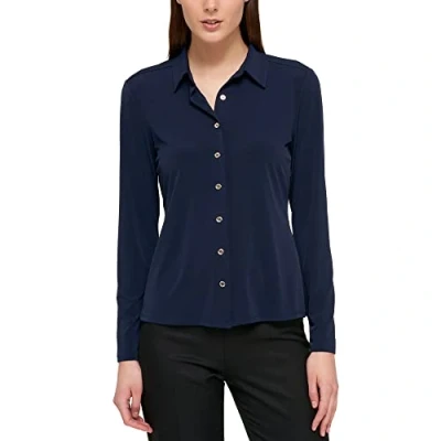 Abbildung von Tommy Hilfiger Damen Hsvtm015 mid medium Hemd mit Button Down Kragen, Midnight, M