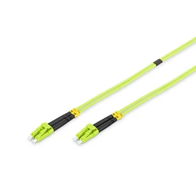 Abbildung von DIGITUS DK 2533 10 5 Glasfaserkabel OM5 m LC zu Duplex LWL Kabel 1/10/40/100 Gbit/s MM Multimode Glasfaser LAN Fasertyp: 50/125 µ Limettengrün (Lime Green)