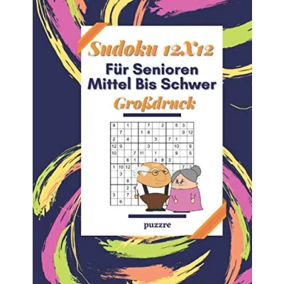 Abbildung von Sudoku 12x12 Für Senioren Mittel Bis Schwer Großdruck: Denksport Irregulär