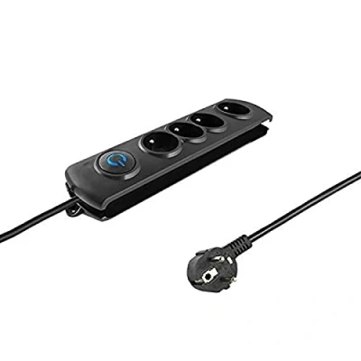 Abbildung von Qoltec 50104, 4 AC Ausgänge, 230 V, 50 Hz, 16 A, 3680 W, Schwarz