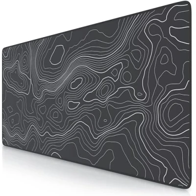 Abbildung von TITANWOLF XXL Speed Gaming Mauspad 900 x 400mm Mousepad Tischunterlage Large Size verbessert Präzision und Geschwindigkeit Topography