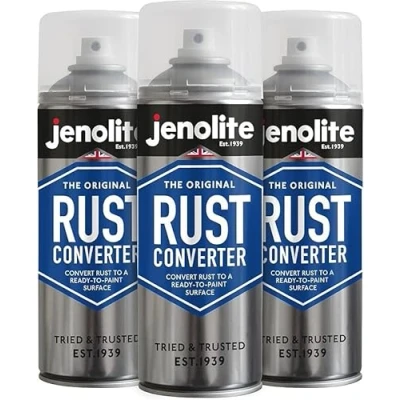 Abbildung von JENOLITE Rostumwandler Spray 3 x 400ml Hochwirksames Auto Epoxy mit Grundierung Ideal für Wartung und Restaurierung