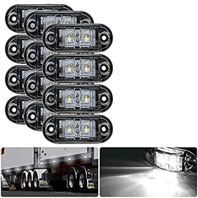 Abbildung von Jutta 4/8/12pc Größe Begrenzungsleuchte, 12/24V IP65 Weiß LED Seitenmarkierungsanzeiger Lampe Universal für LKW Anhänger Van Caravan Auto Bus Boot (12)