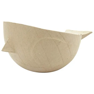 Abbildung von Décopatch HD051C Wassertrog Vögel (aus Pappmaché, Größe M, 15 x 12 7,8cm, zu Personalisieren) 1 Stück natur