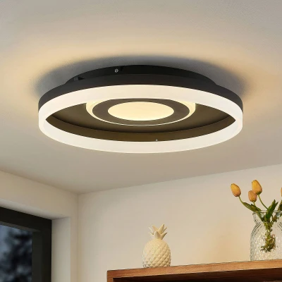 Abbildung von Lindby Gulda LED Deckenleuchte, RBGW, schwarz
