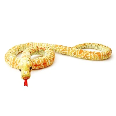 Abbildung von Zappi Co Kinder Gefülltes Weiches Kuscheliges Plüsch Schlangenspielzeug Teil der Safari Tierkollektion, perfekt für (180 cm Länge) (Gelbe Maisnatter)