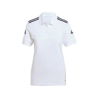 Abbildung von adidas SQUADRA25 Damen Poloshirt aus Baumwolle, Größe L, Weiß/Schwarz