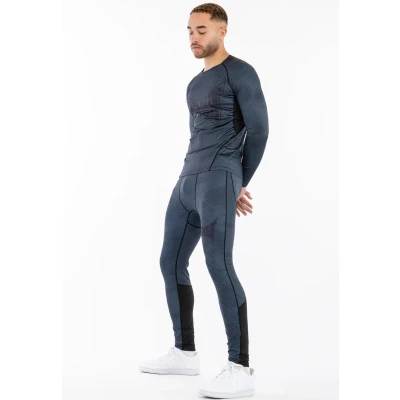 Abbildung von Tapout Funktions Schmale Passform Hazelton Langarmshirt, Herren, Größe: 3XL, Steel blue black