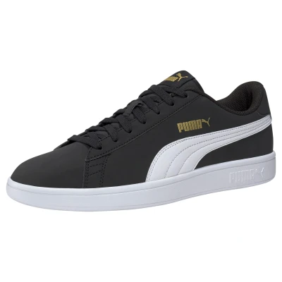 Abbildung von Puma Smash BUCK Unisex Sneaker low, Größe: 36, Black/white/team gold Hochwertiges lederimitat