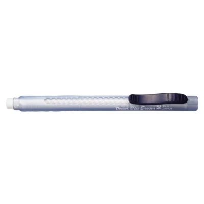 Abbildung von Pentel ZE11T C &quot;ClicEraser 2&quot; Radierstift, nachfüllbar mit ZER 2, Gehäuse semi transparent blau, 12 Stück