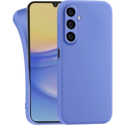 Abbildung von MyGadget Hülle kompatibel mit Samsung Galaxy A15 5G robuste Handyhülle TPU Case Slim Silikonhülle Back Cover Kratzfest Schutzhülle Matt Blau