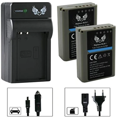 Abbildung von 2X SK Akku Olympus BLN 1 1140mAh + Ladegerät Charger für OM D E M1 M5 Mark II/Pen P5 Pen F PS