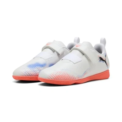 Abbildung von PUMA FUTURE 8 PLAY Futsal Boots Youth, Schuhe, Weiß/Schwarz/Glowing Rot, 34.5
