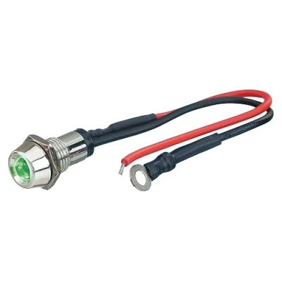 Abbildung von Foliatec LED Control Light silber Kontrolllampe Signallampe Ø = 10mm, powergrün