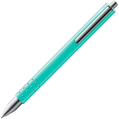 Abbildung von Lamy swift lagoon Special Edition Tintenroller exklusiver mit flüssigem Schreibgefühl robustes Gehäuse aus Metall Strichbreite B inkl. Tintenrollermine M 66 blau