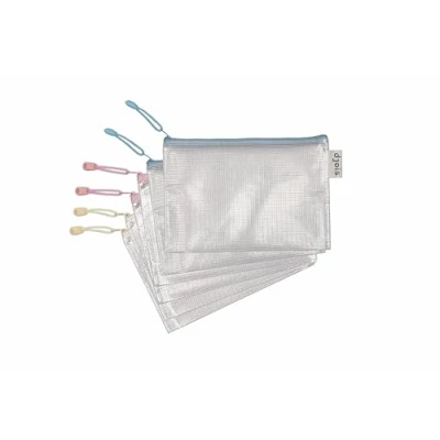 Abbildung von Djois, 509020 Pastell Reißverschluss Aufbewahrungstasche, A5, Sortiert, 6 Stück, Verstärkte Zip Beutel, Ultra resistentes Material, Ideal für Büro, Zuhause, Schule, Reisen, Dokumentenschutz