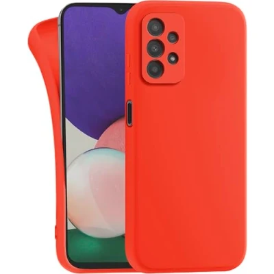 Abbildung von MyGadget Hülle für Samsung Galaxy A23 5G robuste Silikon Schutzhülle TPU Case Slim Silikonhülle Back Cover Kratzfest Handyhülle Matt Orange