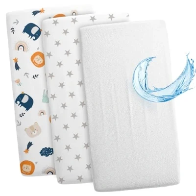 Abbildung von Totsy Baby Spannbettlaken Kinderwagen Set 83x50 cm Sterne
