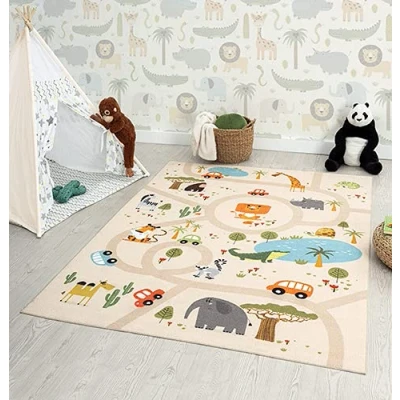 Abbildung von the carpet Teppich Happy Life, rechteckig, Höhe: 4 mm, Life Kinderzimmer Spielteppich pflegeleicht