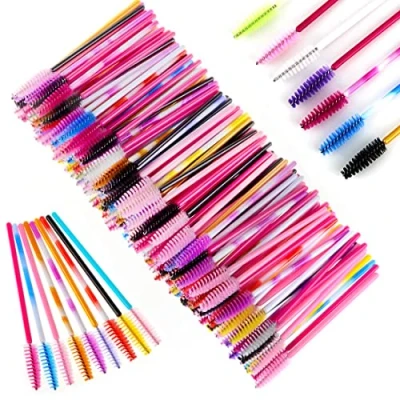 Abbildung von Wimpernbürsten Einweg Mascara Bürstchen, Wimpernbürste Mehrfarbig, 200 Stück
