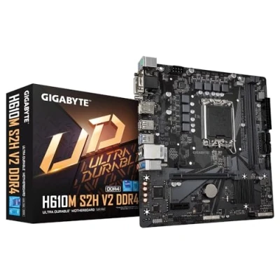 Abbildung von Gigabyte H610M S2H V2 DDR4 (rev. 1.0) Intel H610 Express LGA 1700 Micro ATX