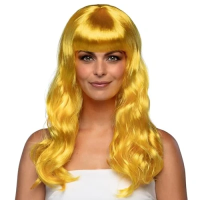 Abbildung von Boland Kostüm Perücke Lange Haare gelb für Fasching